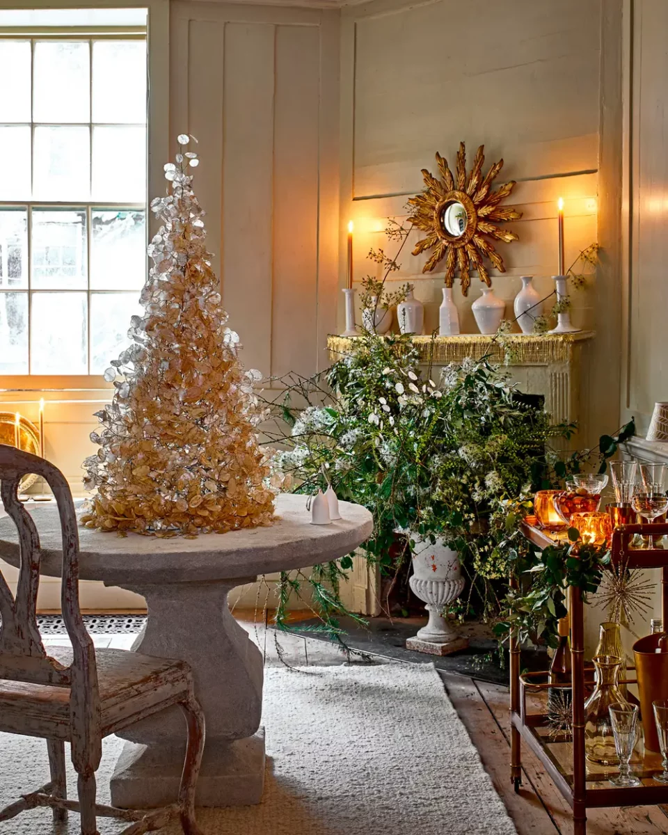 deco salle a manger dore noel