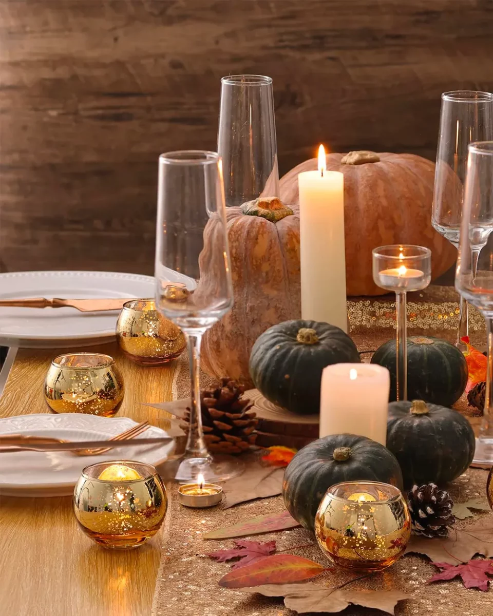 deco table noel chic dore