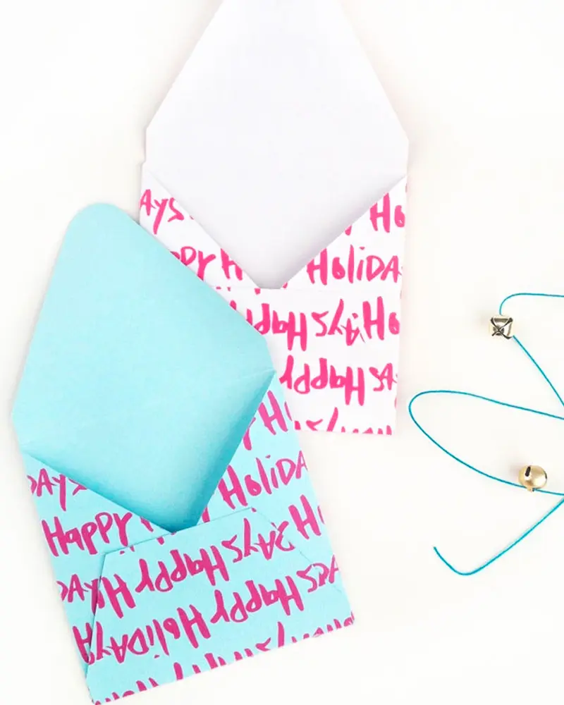 enveloppe noel coloree diy