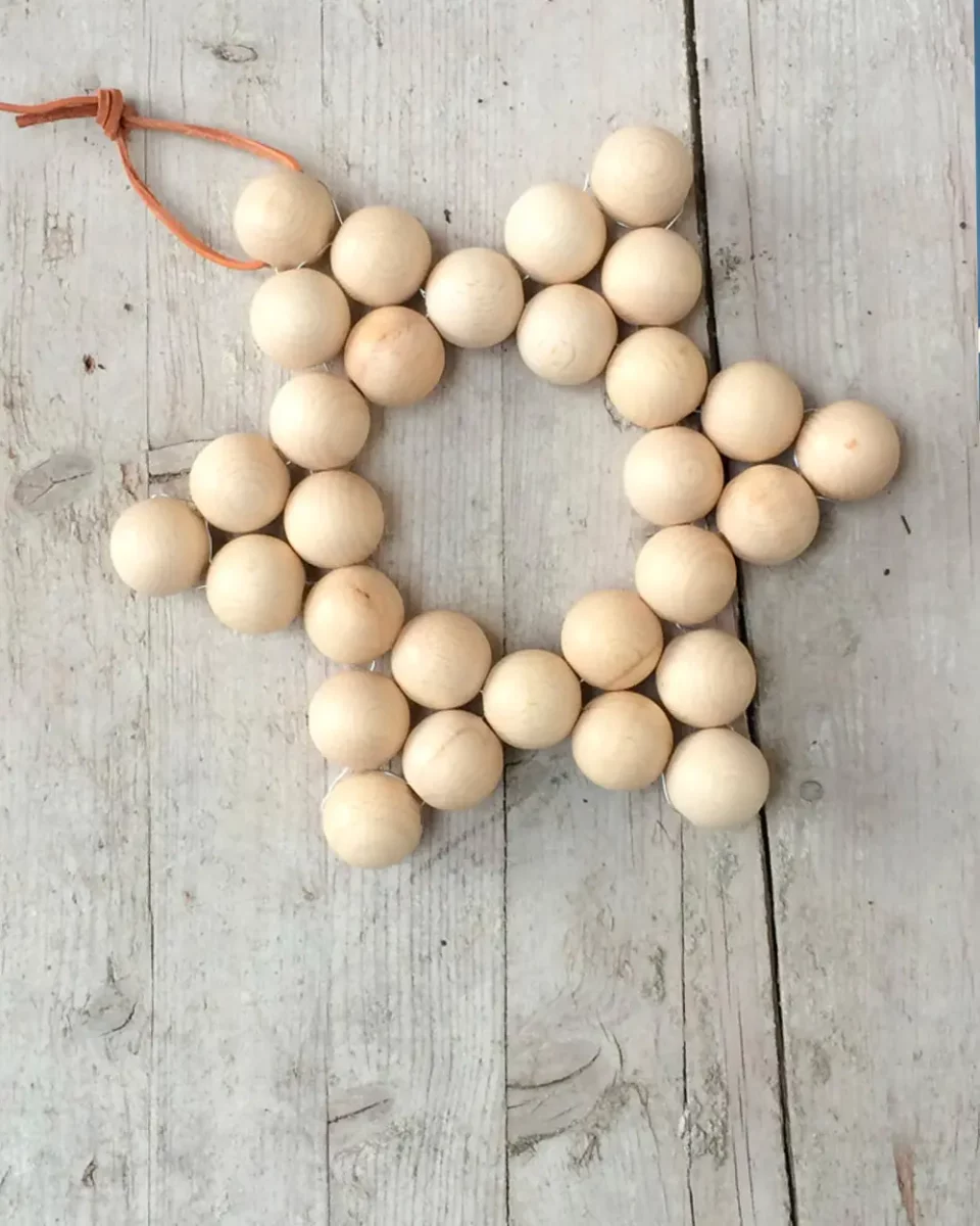 etoile noel perles bois diy