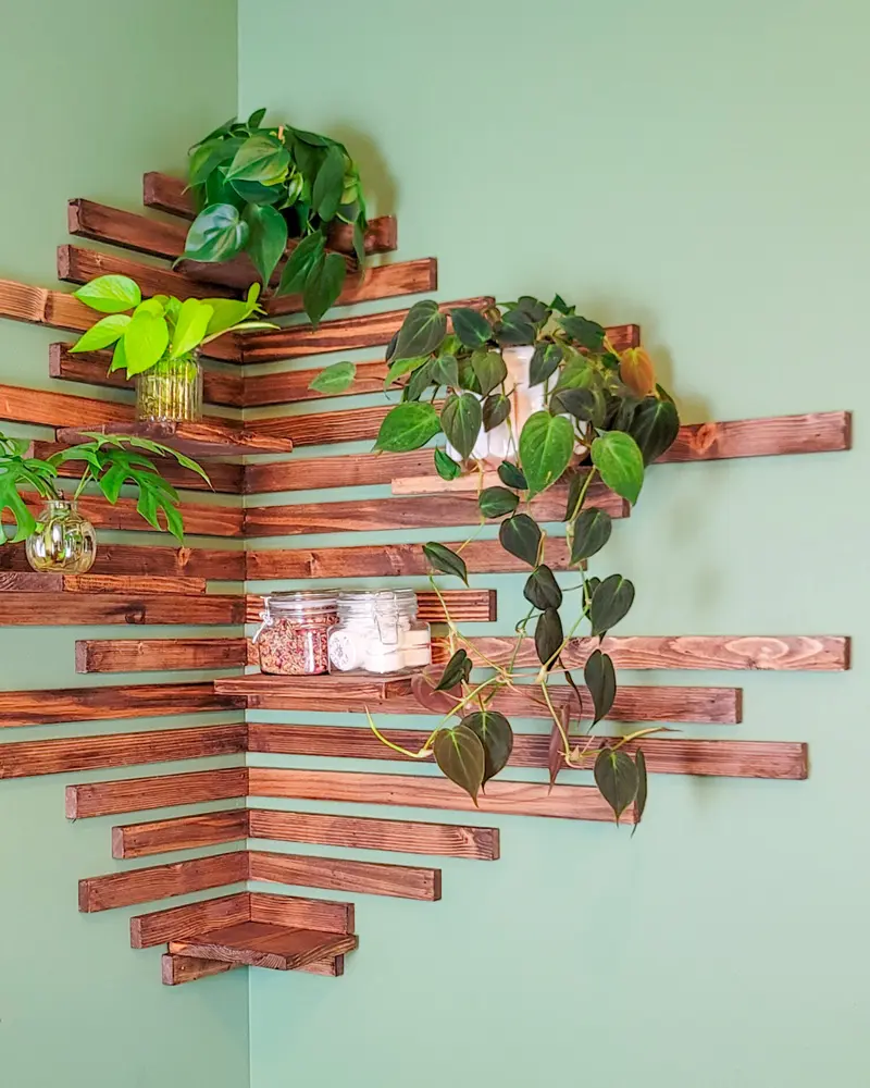 jardin mural diy tasseaux