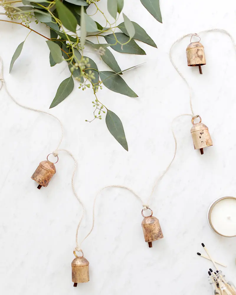 guirlande noel diy cloche metal vintage