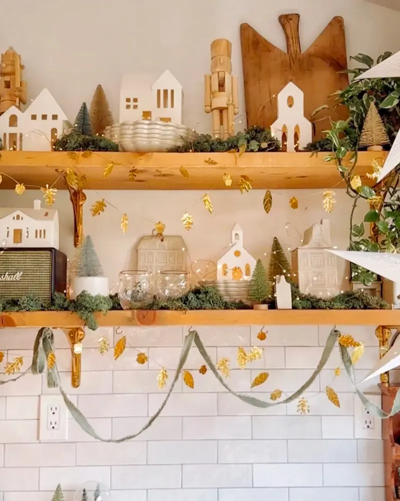 guirlande noel diy feuille laiton