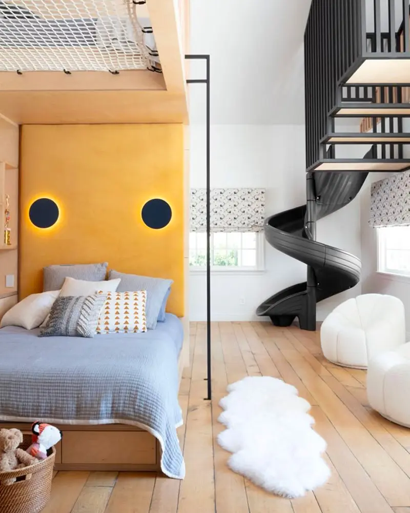 deco chambre enfant vintage annees jaune nor