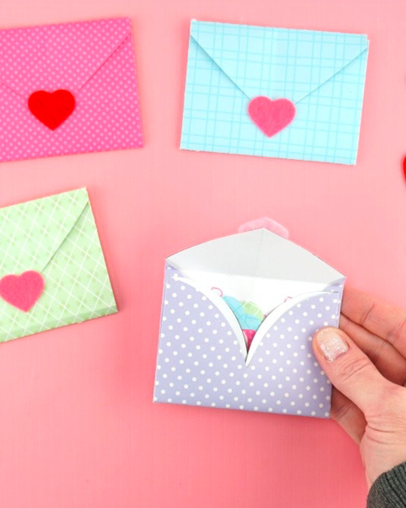 diy enveloppe saint valentin coeur