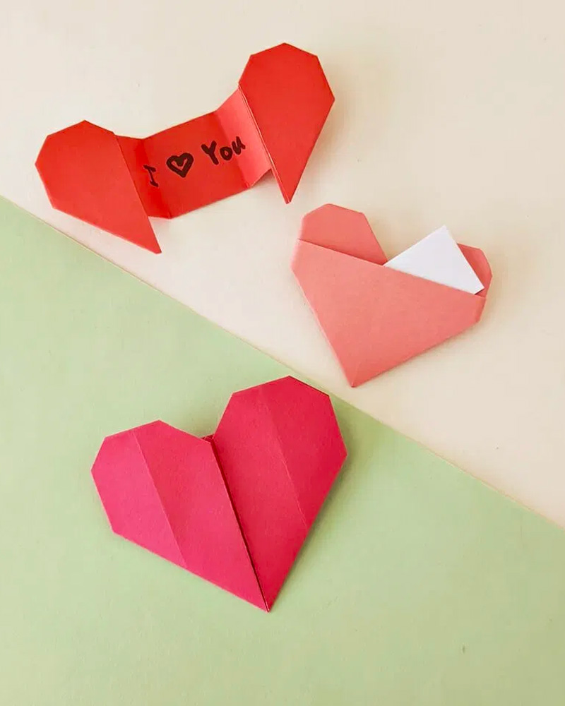 diy enveloppe saint valentin origami