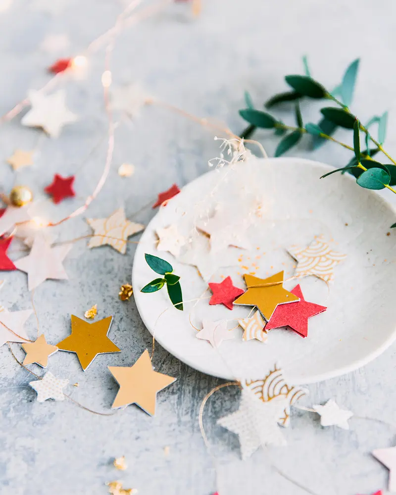 guirlande noel diy etoile papier