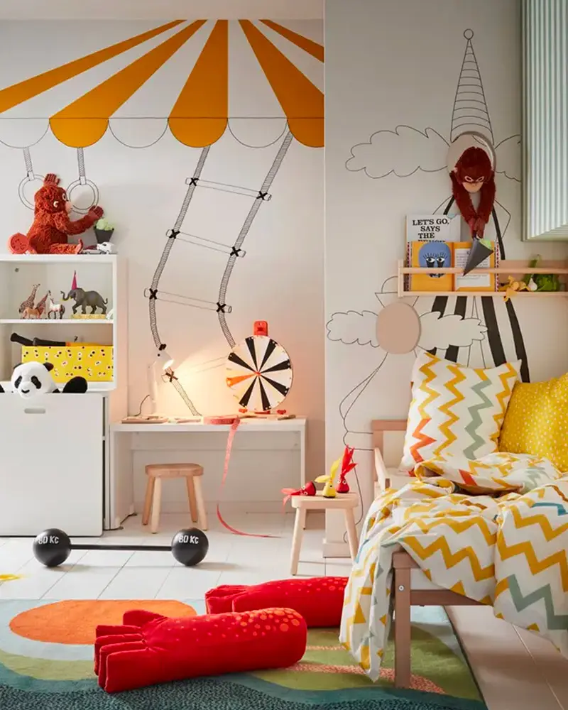 deco chambre enfant cirque moderne