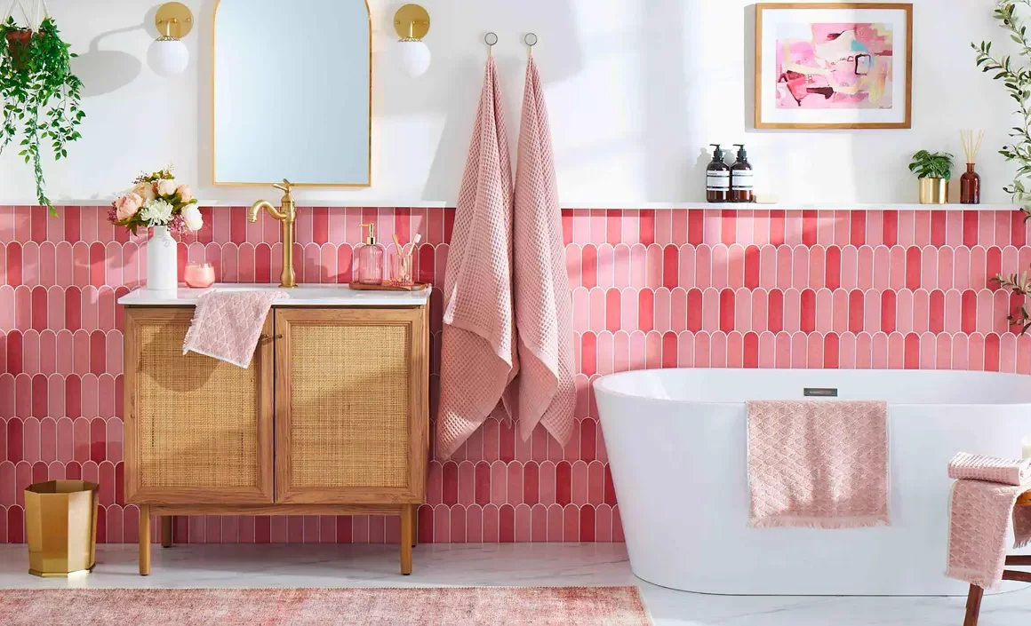 deco salle de bain rose