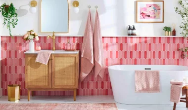 deco salle de bain rose