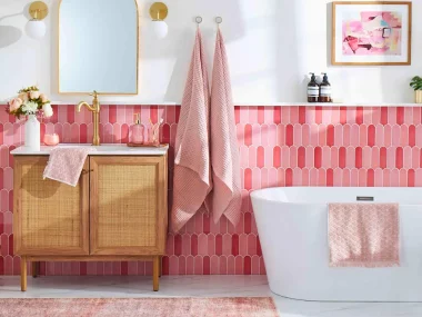 deco salle de bain rose