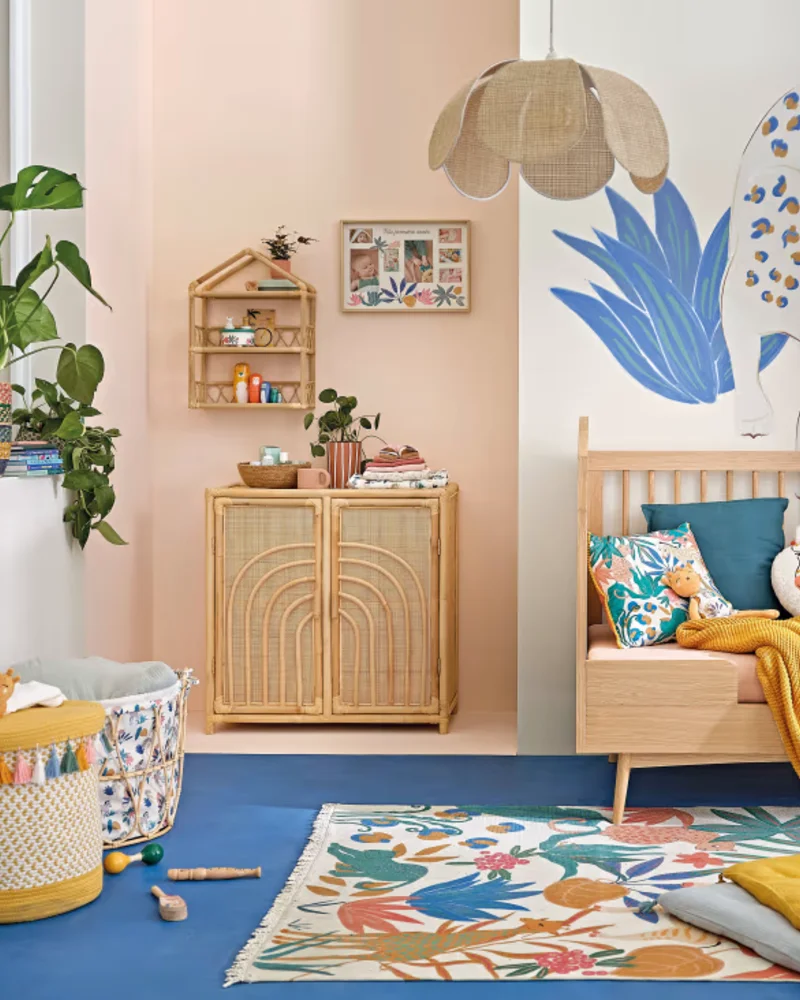 deco chambre enfant cannage