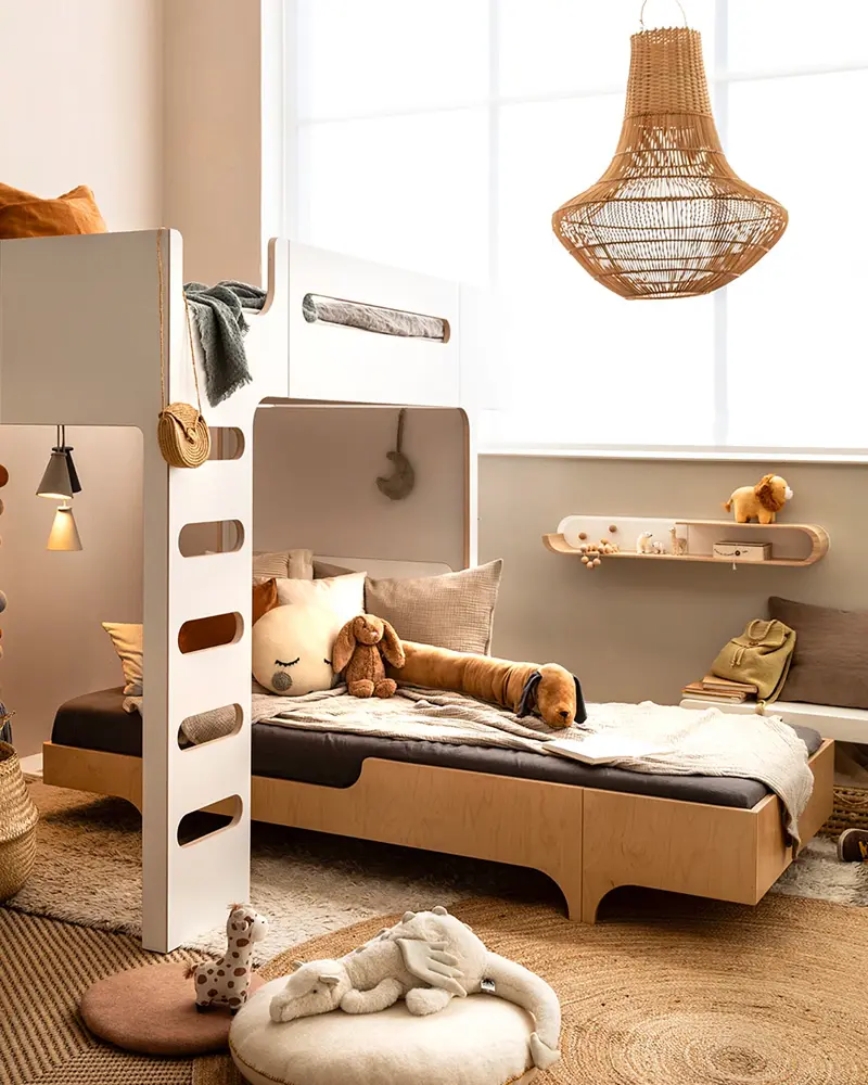 deco chambre enfant moderne nature