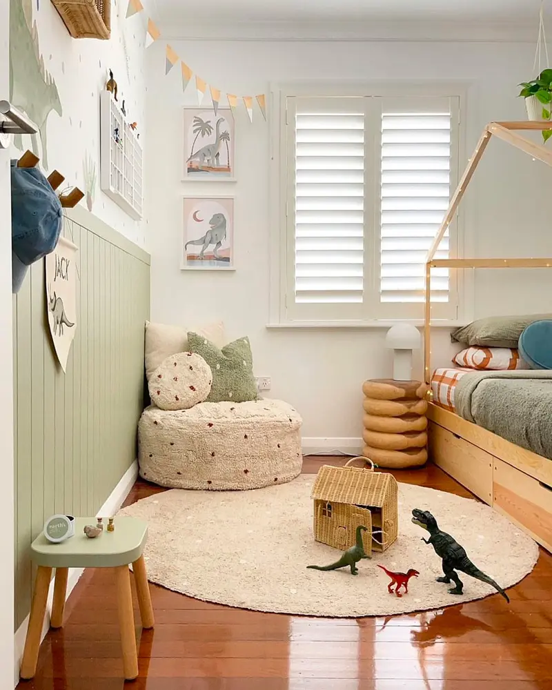 deco chambre enfant nature vert