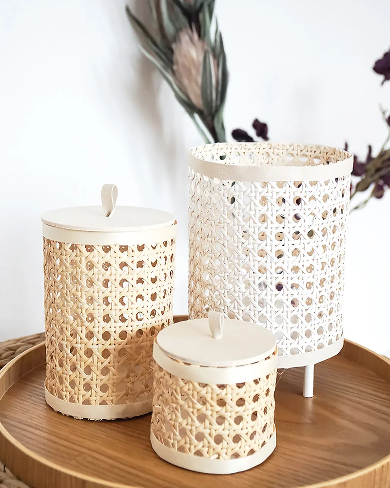 boite ronde cannage diy