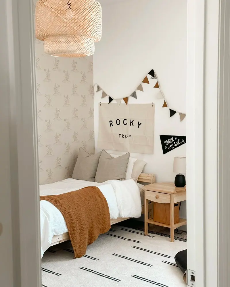 deco chambre enfant nature gris