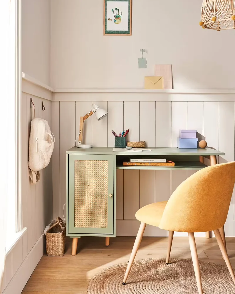 deco chambre enfant cannage