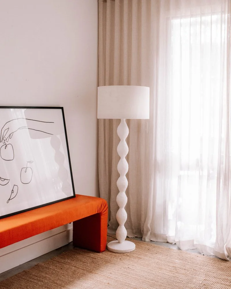 lampadaire bouteille platre diy deco salon