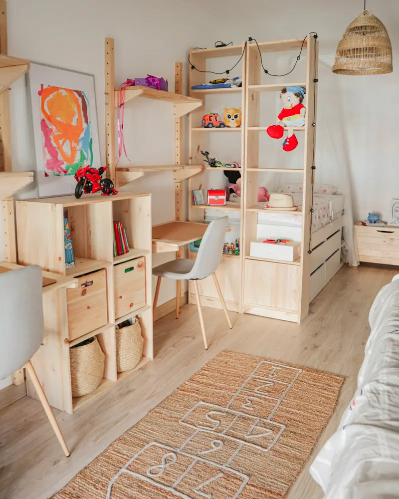 deco chambre enfant nature bois