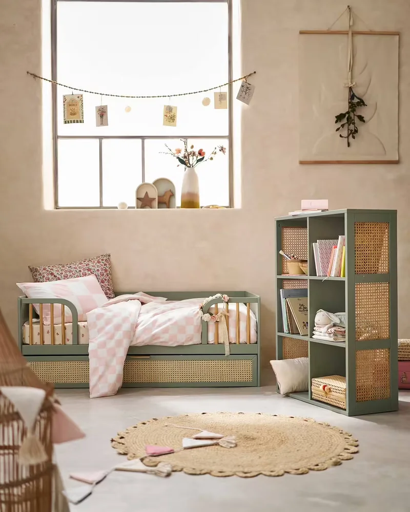 deco chambre enfant cannage