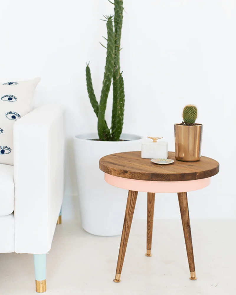 table d'appoint style mid-century moderne diy la chambre