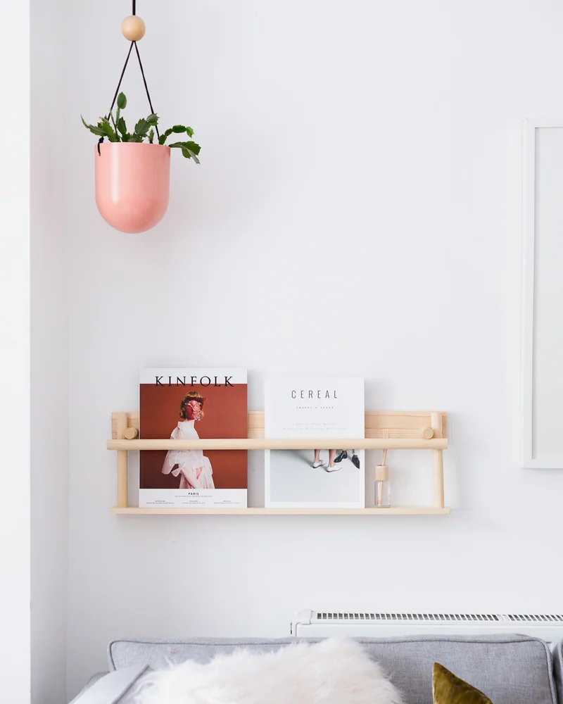 porte revue mural bois diy deco salon