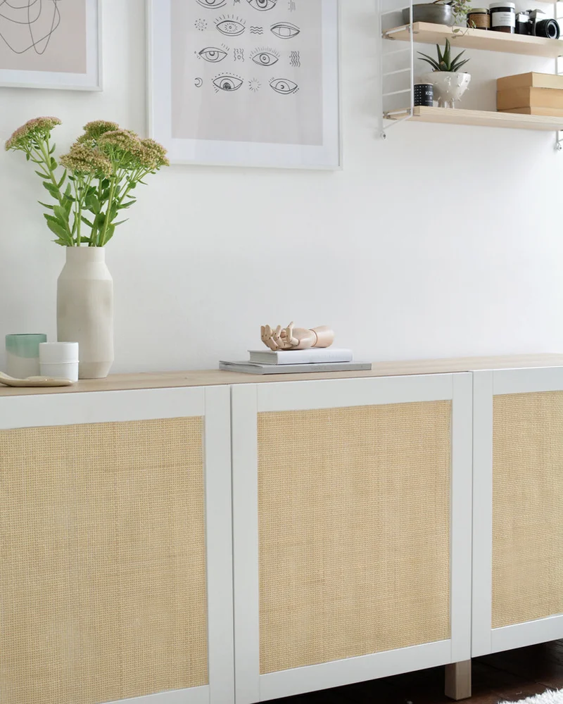 caisson besta buffet cannage ikea hack