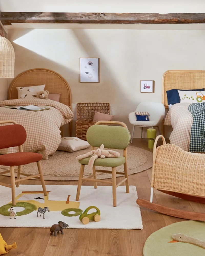 deco chambre enfant cannage