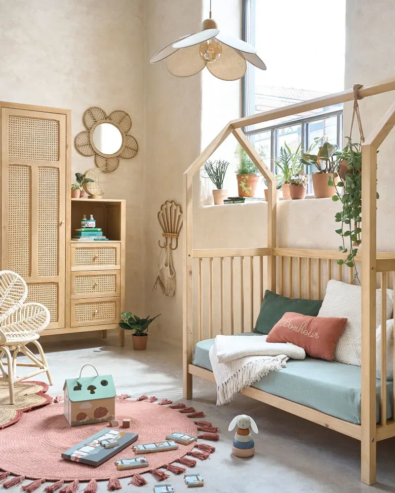 deco chambre enfant cannage