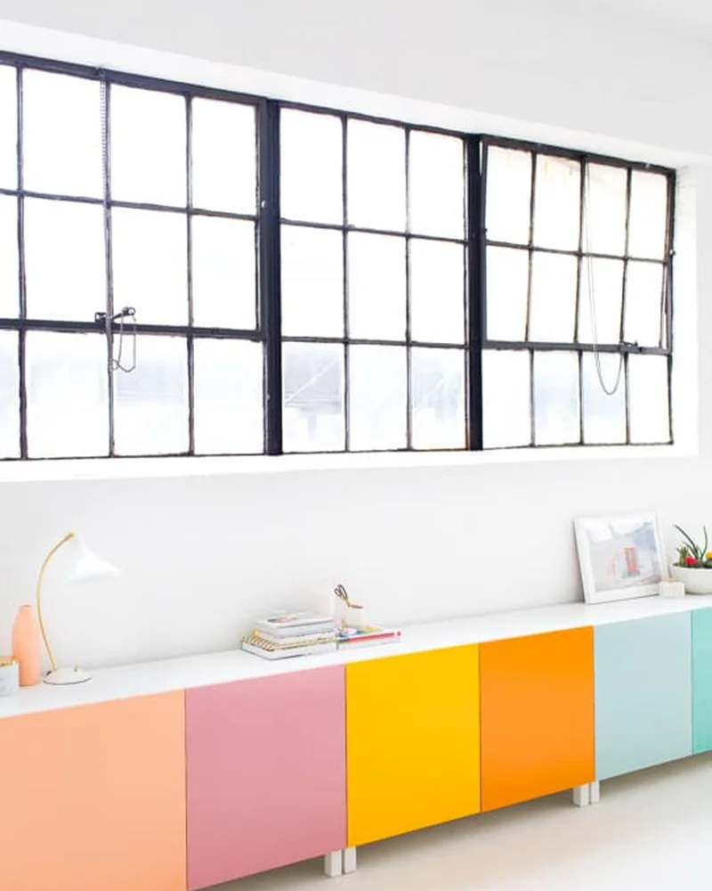 buffet colore caisson besta ikea hack