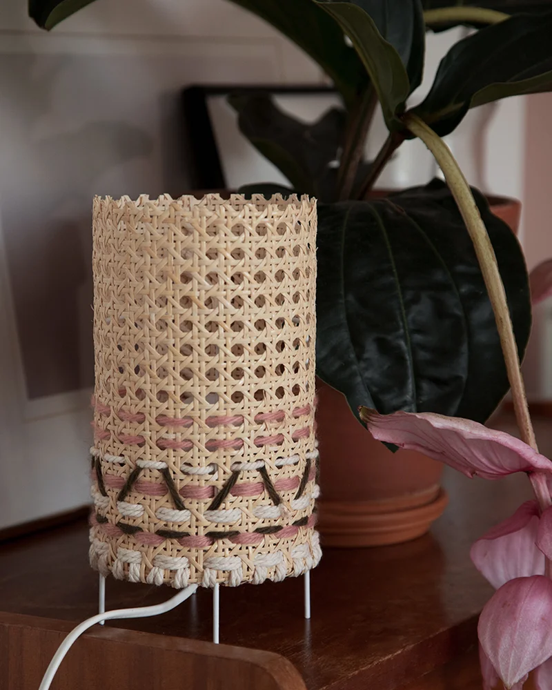 lampe brodee cannage diy