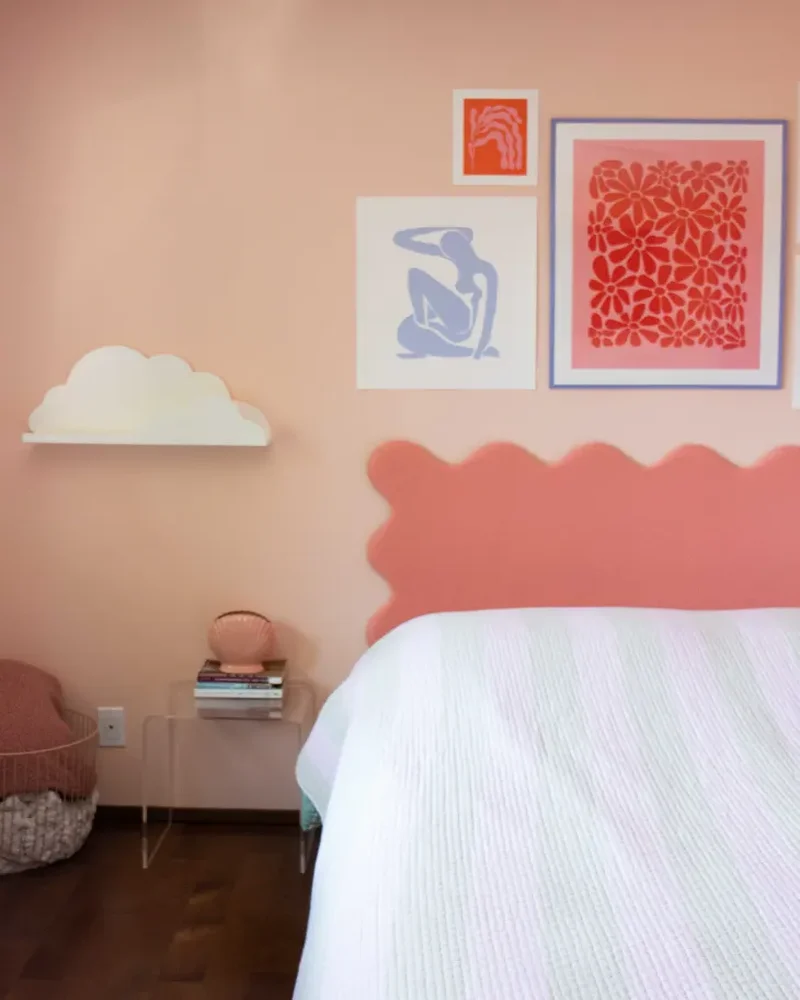 tête de lit ondulée diy moderne diy la chambre