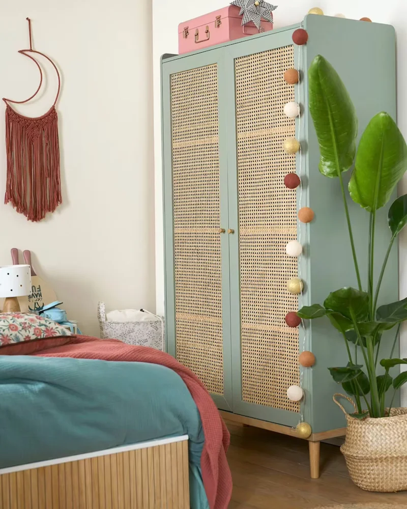 deco chambre enfant cannage