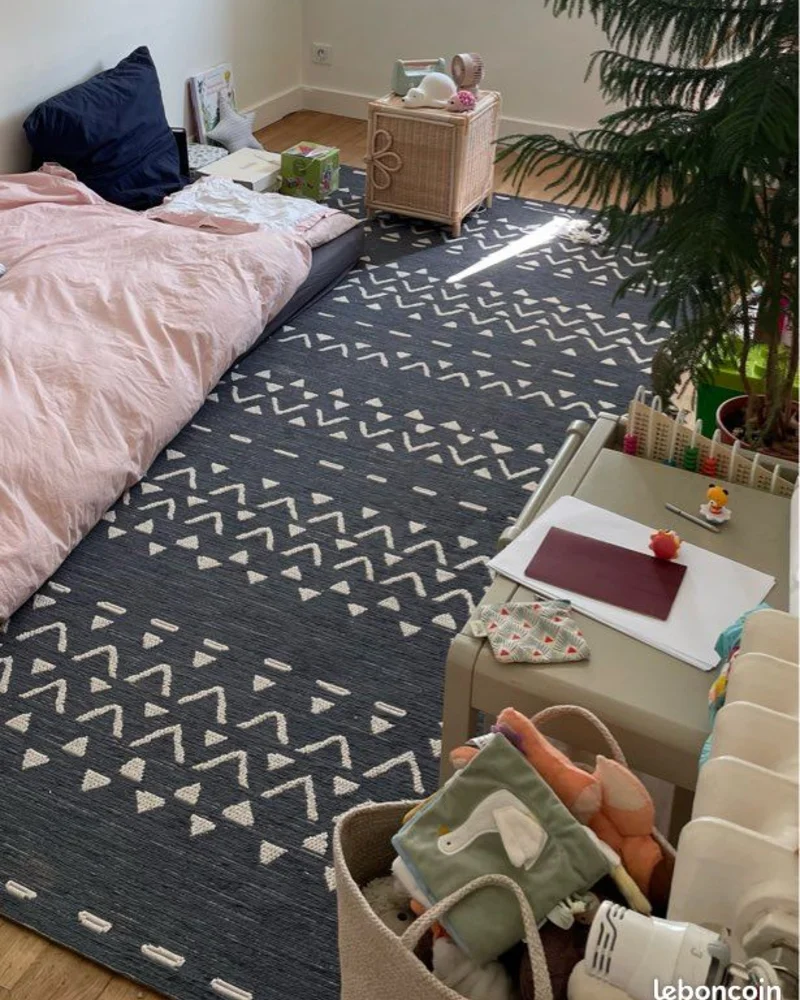deco enfant ethnique tapis gris