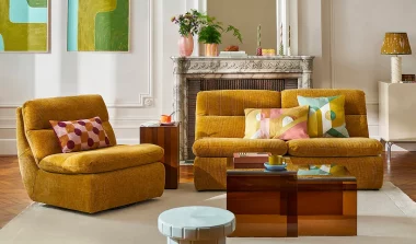 fauteuil velours pivotant