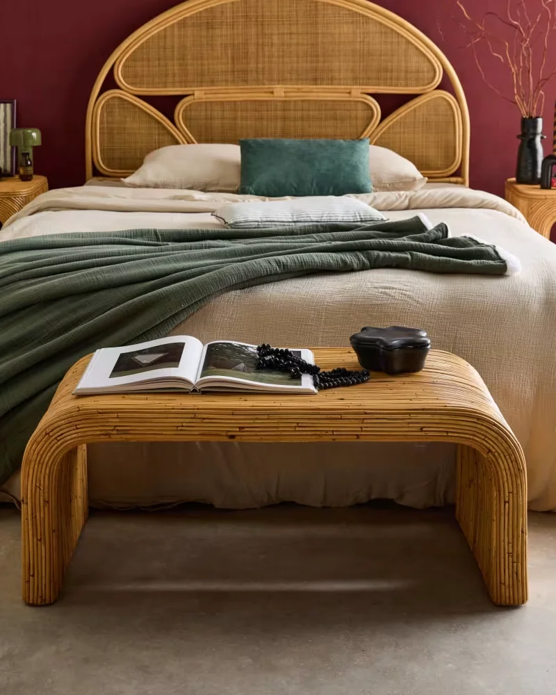 Banc moderne en rotin Maisons du Monde