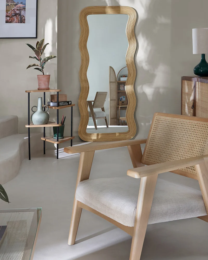 Miroir ondulé blanc Maisons du Monde