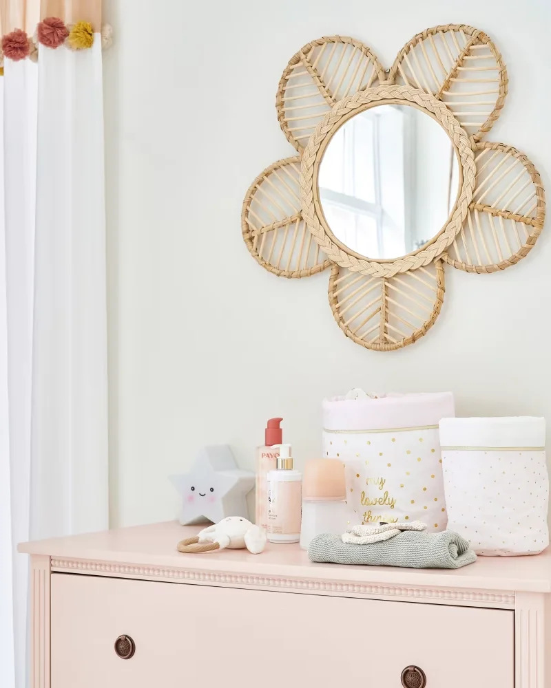 Miroir rotin fleur Maisons du Monde