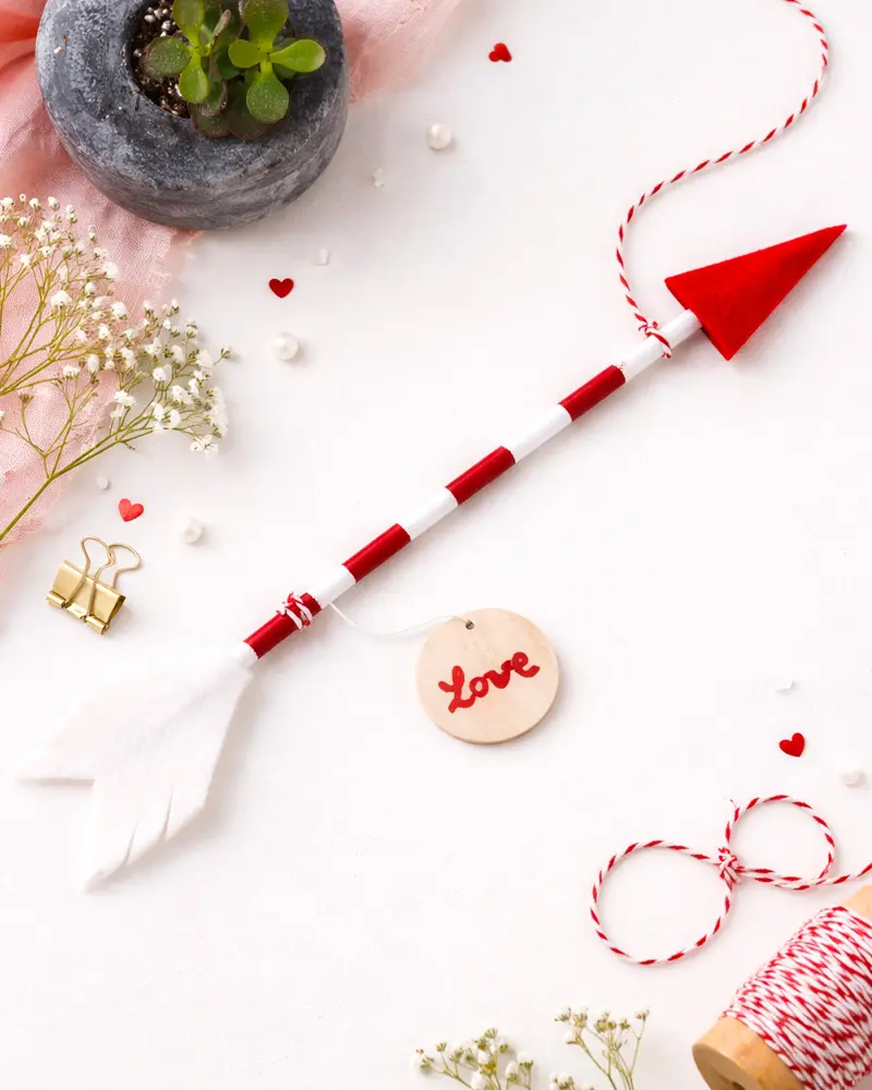fabriquer fleche diy saint valentin