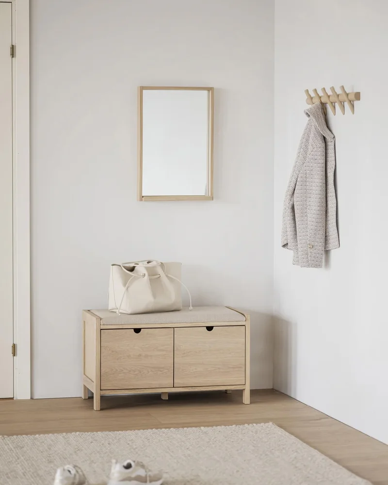 banc d'entrée minimaliste bois Westwing