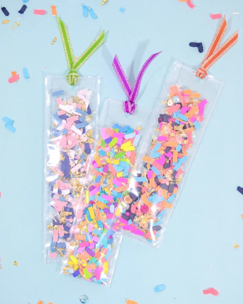 marque page confetti diy