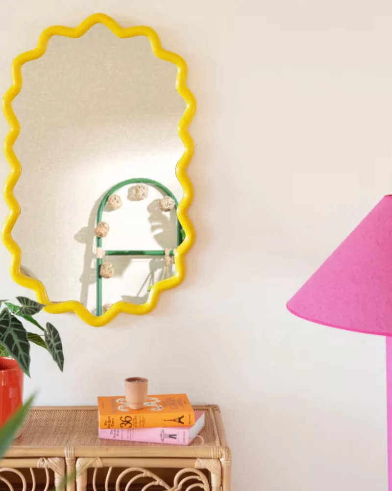 Miroir ondulé jaune Maisons du Monde