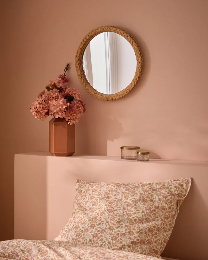 Miroir rond en rotin tressé Cyrillus