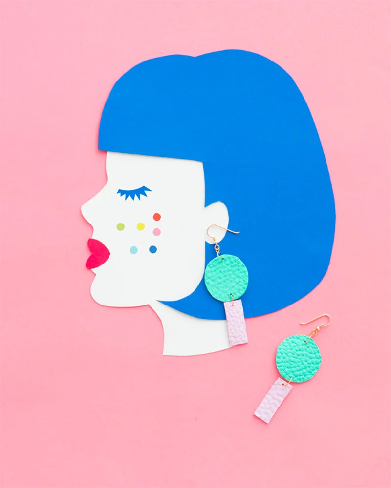 boucle oreille diy cuir