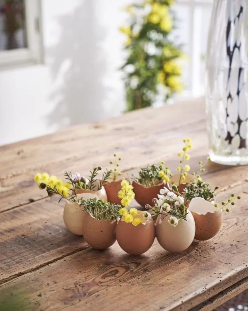 centre table paques diy couronne oeuf