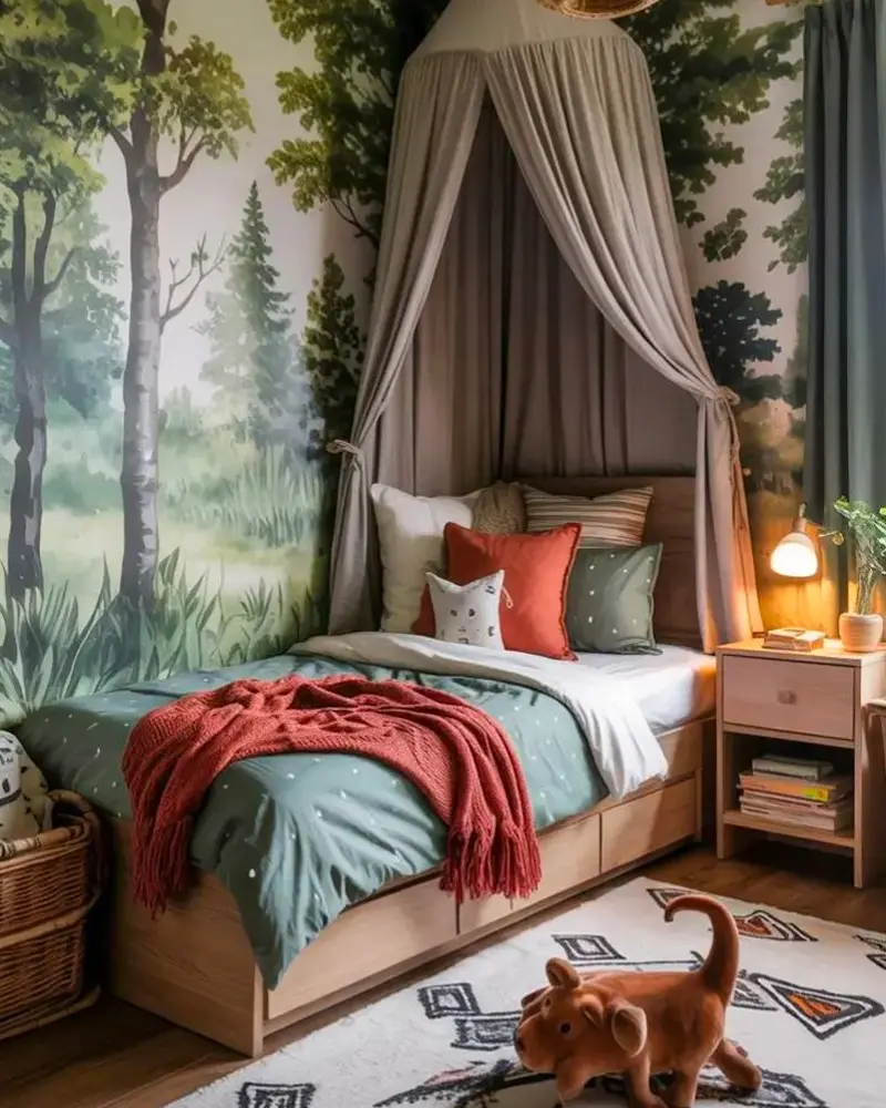 deco chambre enfant foret