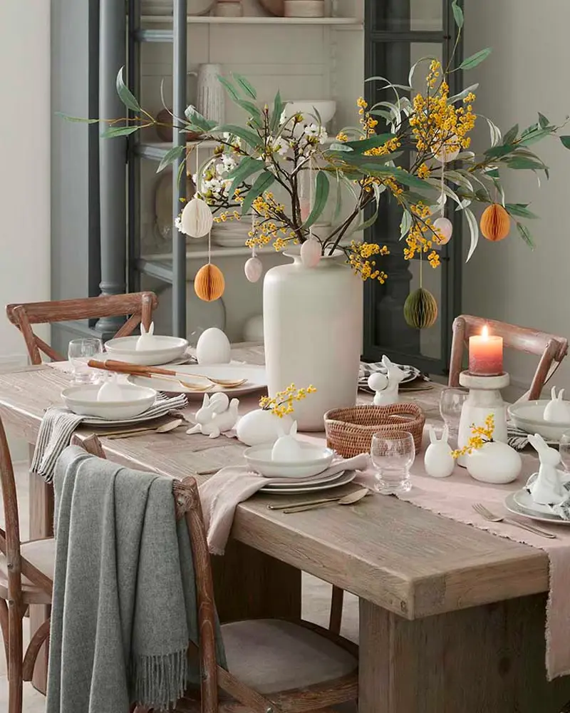 deco table paques champetre chic