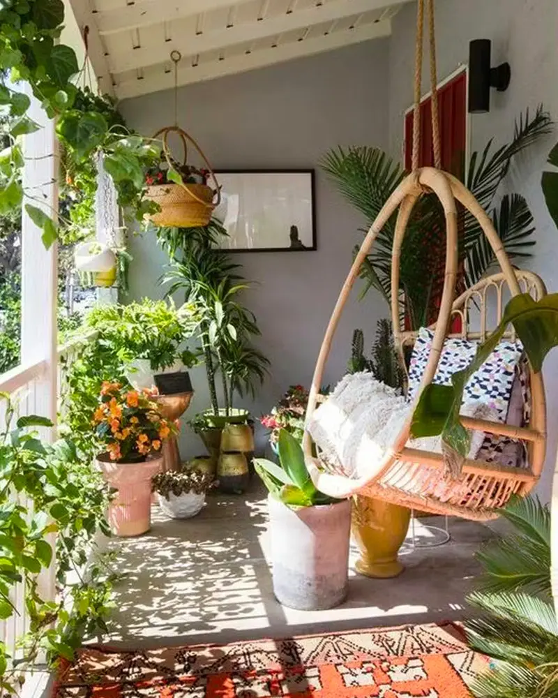 deco balcon boheme vegetal