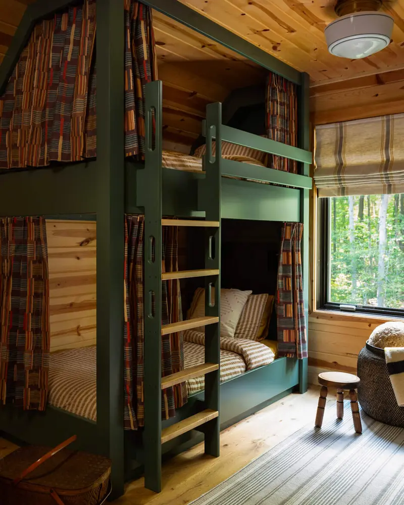 deco chambre enfant cabane foret double