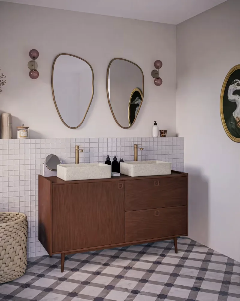 Miroir organique métal doré Maisons du Monde